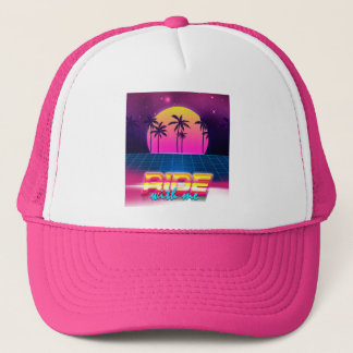 80's 90's Futuristic Baseball Trucker Hat Truckerkappe