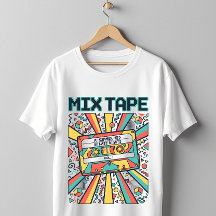 80s 90s Retro Mix Tape Cassette Nostalgia Design