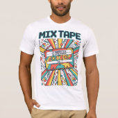 80s 90s Retro Mix Tape Cassette Nostalgia Design T-Shirt (Vorderseite)
