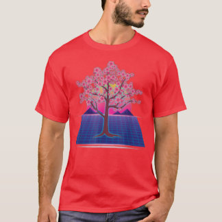 80s Art Japanese Sakura Tree Flower Vaporwave Cher T-Shirt