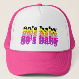  80's Baby Retro Groovy Design Proud 80s Gen X Truckerkappe