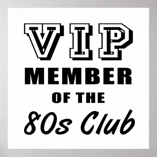 80's Club Geburtstag Poster (Vorne)