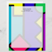 80s Color Block Briefkopf (Vorne/Hinten)