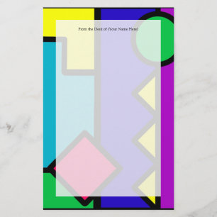 80s Color Block Briefpapier