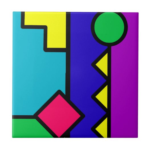 80s Color Block Fliese (Vorderseite)