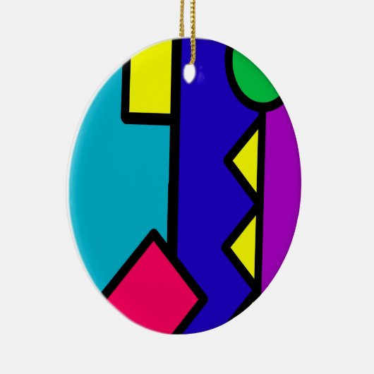 80s Color Block Keramikornament (Rechts)