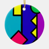 80s Color Block Keramikornament (Vorne)