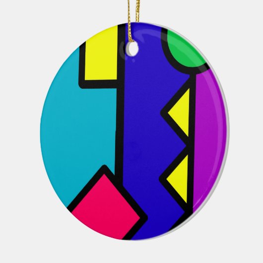 80s Color Block Keramikornament (Links)