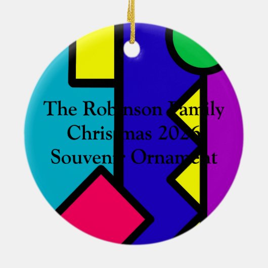 80s Color Block Keramikornament (Hinten)