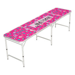 80s Costume Vibrant pink Retro culture pop Beer Pong Tisch