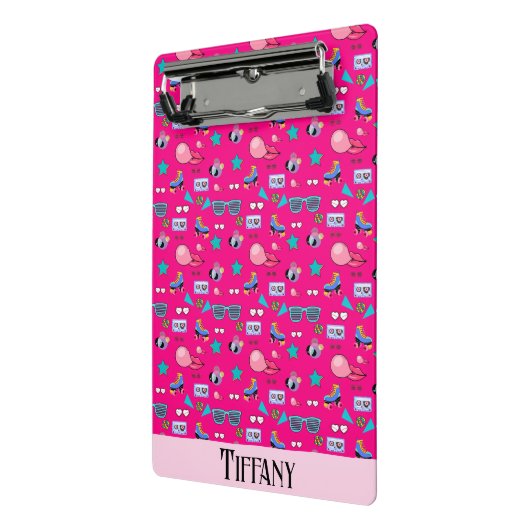 80s Costume Vibrant pink Retro culture pop Mini Klemmbrett (Gewinkelt2)