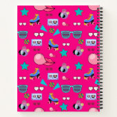 80s Costume Vibrant pink Retro culture pop Notizblock (Rückseite)