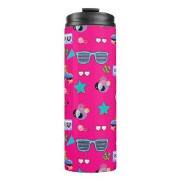 80s Costume Vibrant pink Retro culture pop Thermosbecher