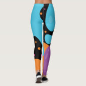 80s Dripping Slime Costume Halloween Leggings (Rückseite)