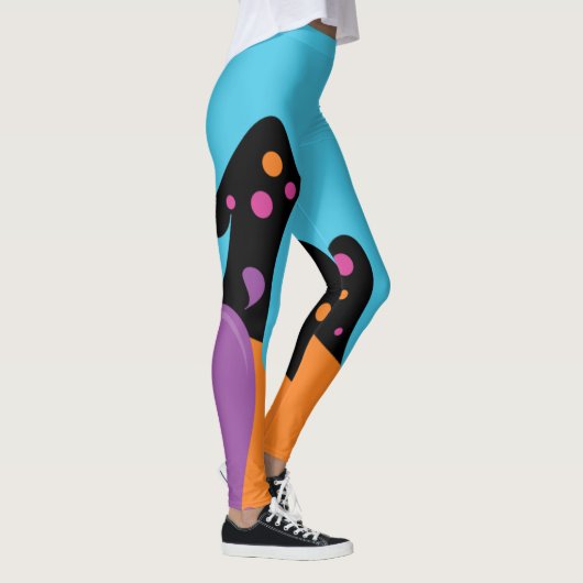 80s Dripping Slime Costume Halloween Leggings (Rechts)