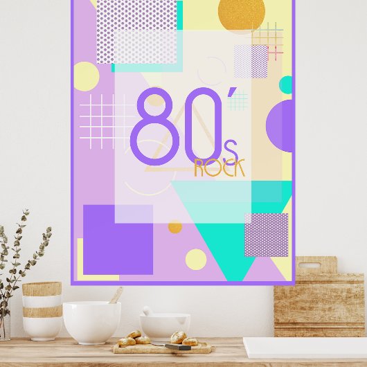 80s geometric design poster (Küche)