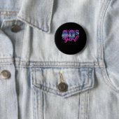 80's Girl Birthday Party Costume Retro Vintage Button (Beispiel)