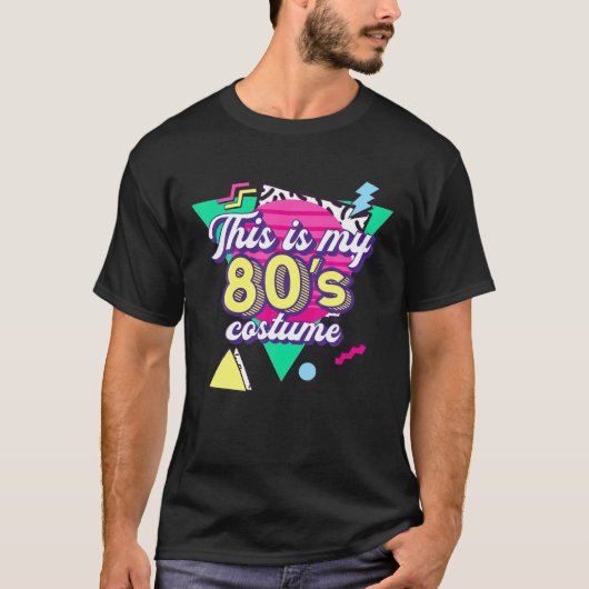 80's Kostüm für Frauen 80S 90S Party Kostüm T-Shirt (Vorderseite)