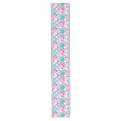80's Memphis Active Pink Light Blue Großer Tischläufer (Vorderseite)