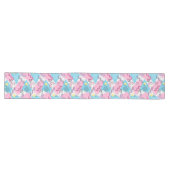 80's Memphis Active Pink Light Blue Großer Tischläufer (Horizontal)
