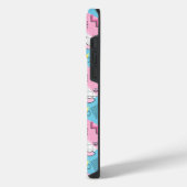 80's Memphis Active Pink Light Blue iPhone Hülle (Linke Seite)