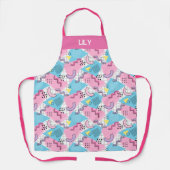 80's Memphis Active Pink Light Blue Schürze (Vorderseite)