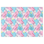 80's Memphis Active Pink Light Blue Tischdecke (Vorderseite (Horizontal))