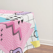 80's Memphis Active Pink Light Blue Tischdecke (Beispiel)