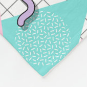 80's Memphis Active Pink Light Turquoise Fleecedecke (Ecke)