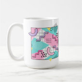 80's Memphis Active Pink Light Turquoise Kaffeetasse (Links)