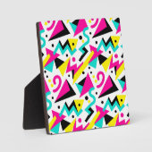80s Memphis Geometric Pattern Fotoplatte (Vorderseite)