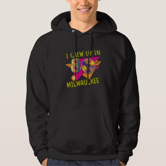 80s Milwaulkkee Born  1980s Love Retro Eighties Th Hoodie (Vorderseite)