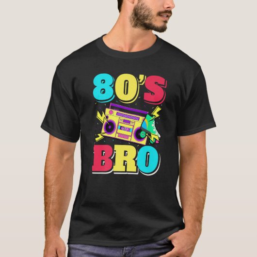80's Music Bro 80's Music Outfit 70s Music T-Shirt (Vorderseite)