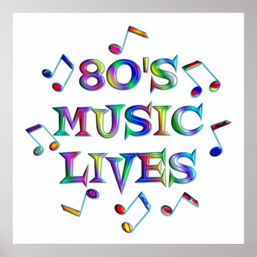 80s Music Lives Poster (Vorne)