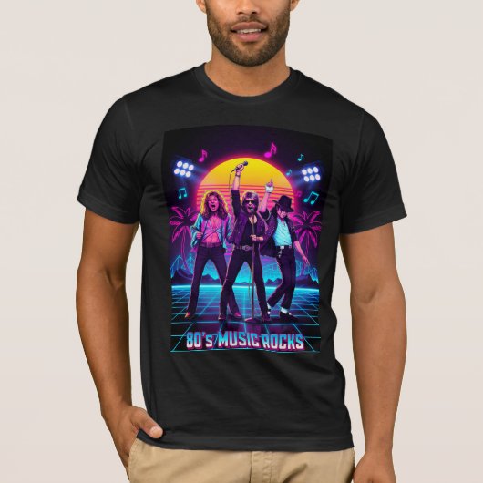 80's Music Rocks Retro Legends Concert Tee (Vorderseite)