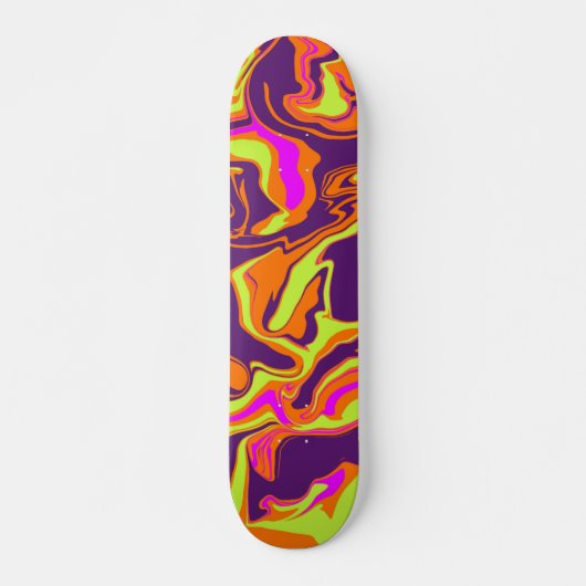 80s Mystery Melt Psychedelic Skateboard (Vorne)