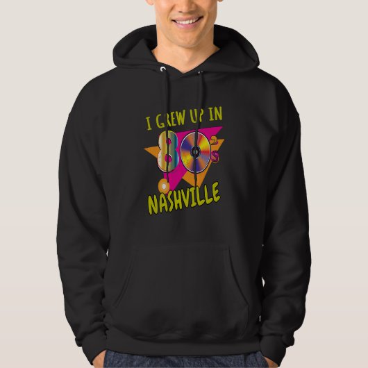 80s Nashville Born Funny 1980s Love Retro Eighties Hoodie (Vorderseite)