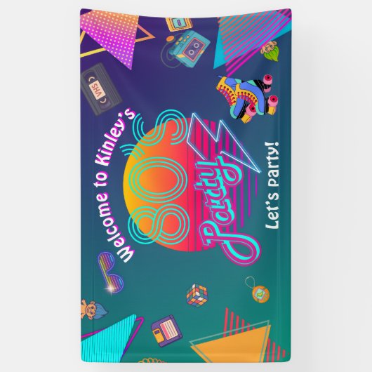 80s Party Banner (Vertikal)