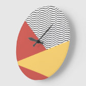 80s Pop Art Pattern Große Wanduhr (Winkel)