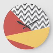80s Pop Art Pattern Große Wanduhr (Vorderseite)