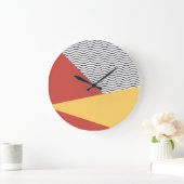 80s Pop Art Pattern Große Wanduhr (Zuhause)
