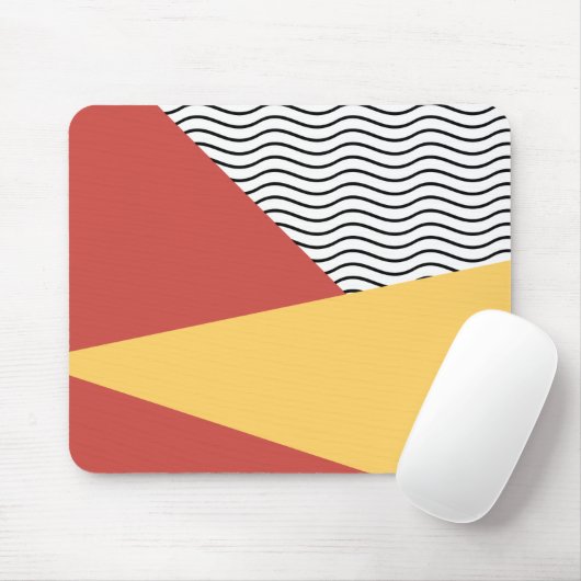 80s Pop Art Pattern Mousepad (Mit Mouse)