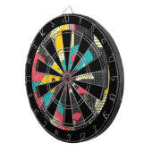 80s Retro Colorful Texture  Dartscheibe (Vorderseite rechts)