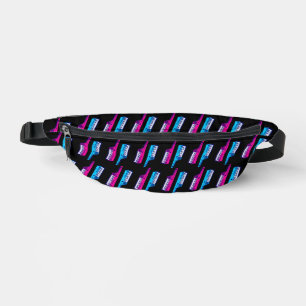 80s RETRO KEYTARS PINK BLUE FANNY PACK Bauchtasche