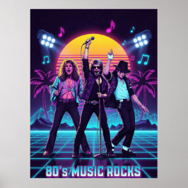 80's Retro music  Poster