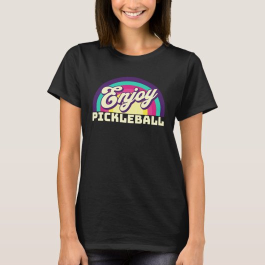 80s retro vibes Enjoy Pickleball T-Shirt (Vorderseite)