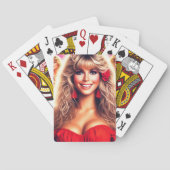 80s Retrowave Woman Spielkarten (Rückseite)