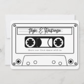 80s Style Retro Music Tape Wedding Einladung (Vorderseite)