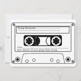 80s Style Retro Music Tape Wedding RSVP Einladung