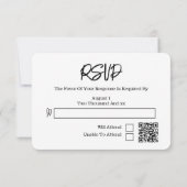 80s Style Retro Music Tape Wedding RSVP Einladung (Rückseite)